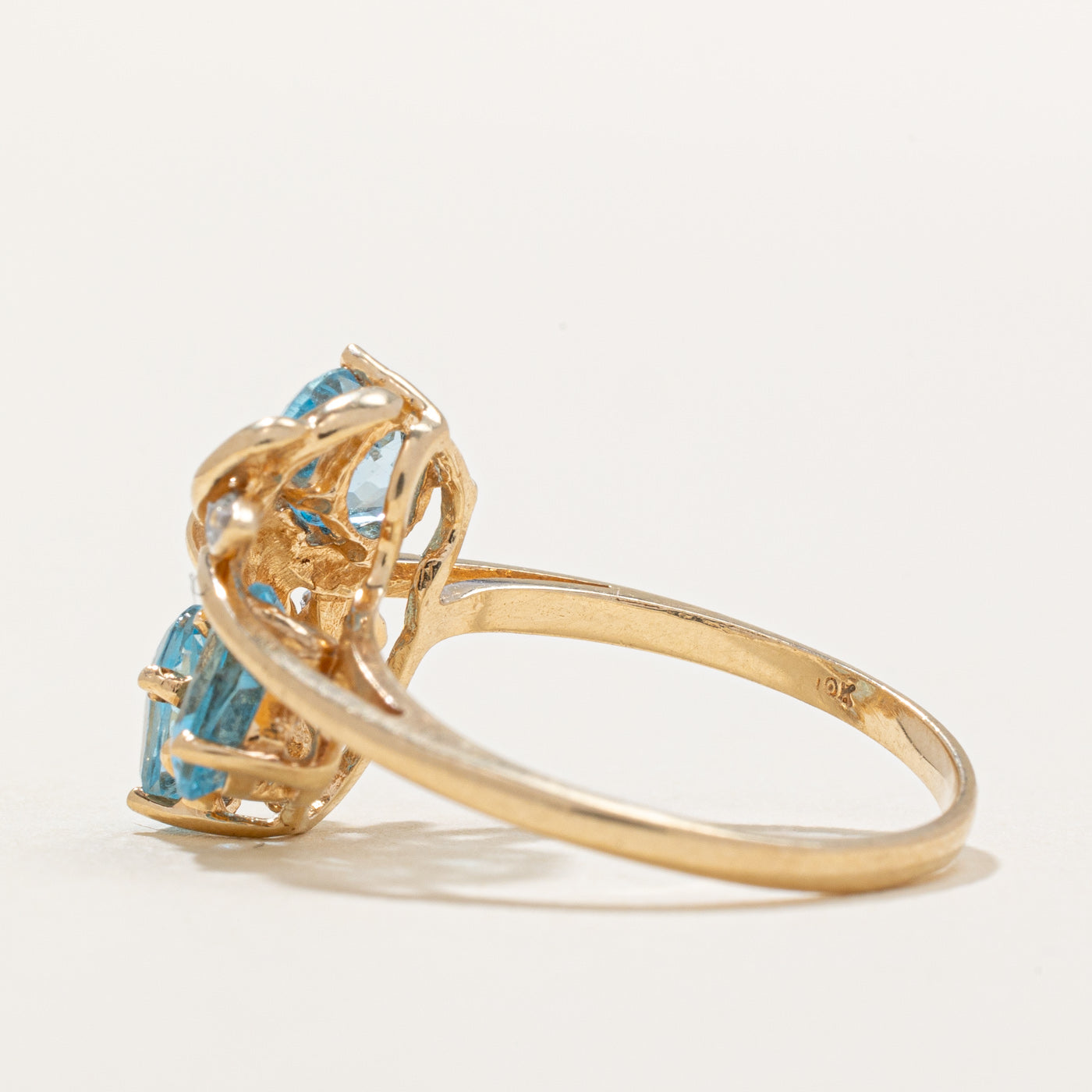 Blue Topaz & Diamond Cocktail Ring | 1.80ctw, 0.02ctw | SZ 5.75 |