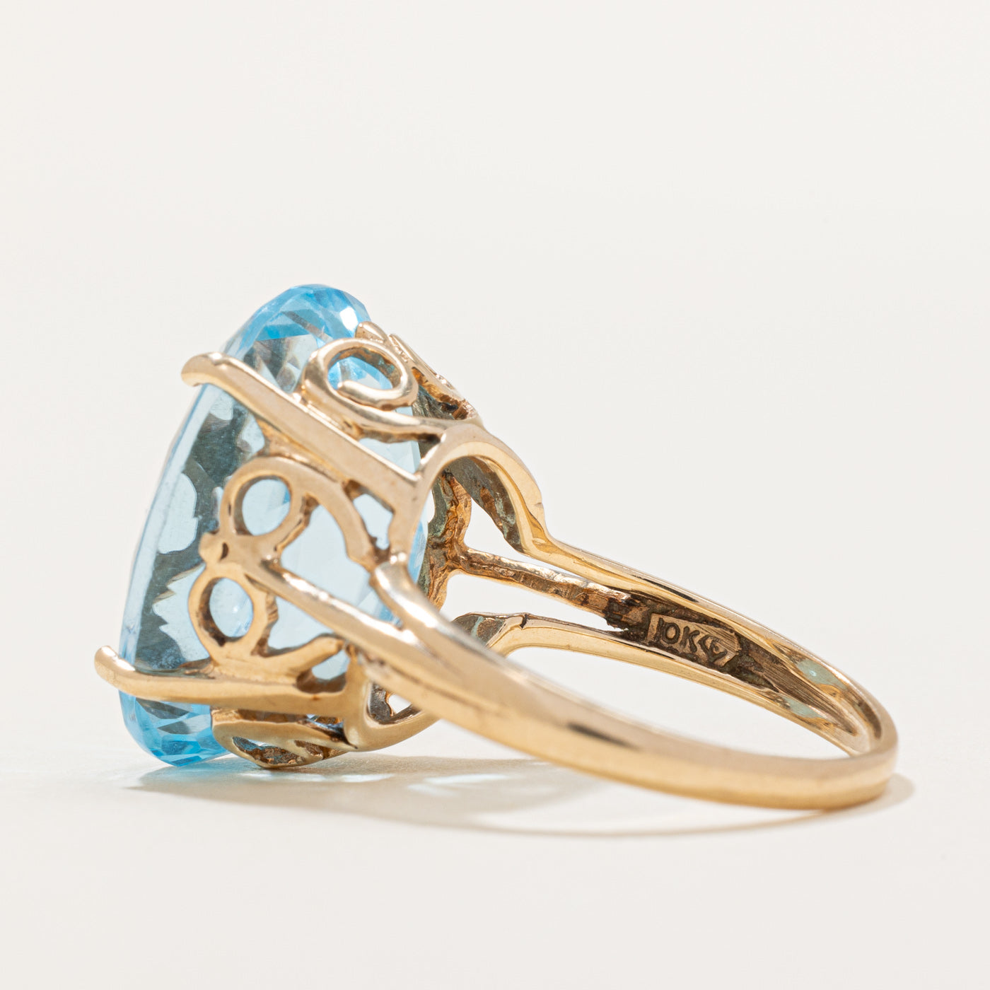 Blue Topaz Cocktail Ring | 16.00ct | SZ 7 |
