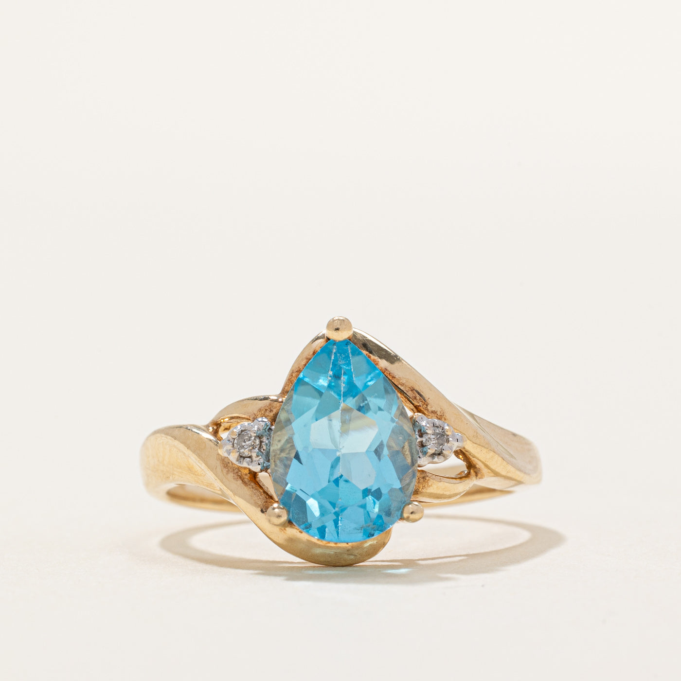 Blue Topaz & Diamond Cocktail Ring | 2.20ct, 0.02ctw | SZ 6.75 |