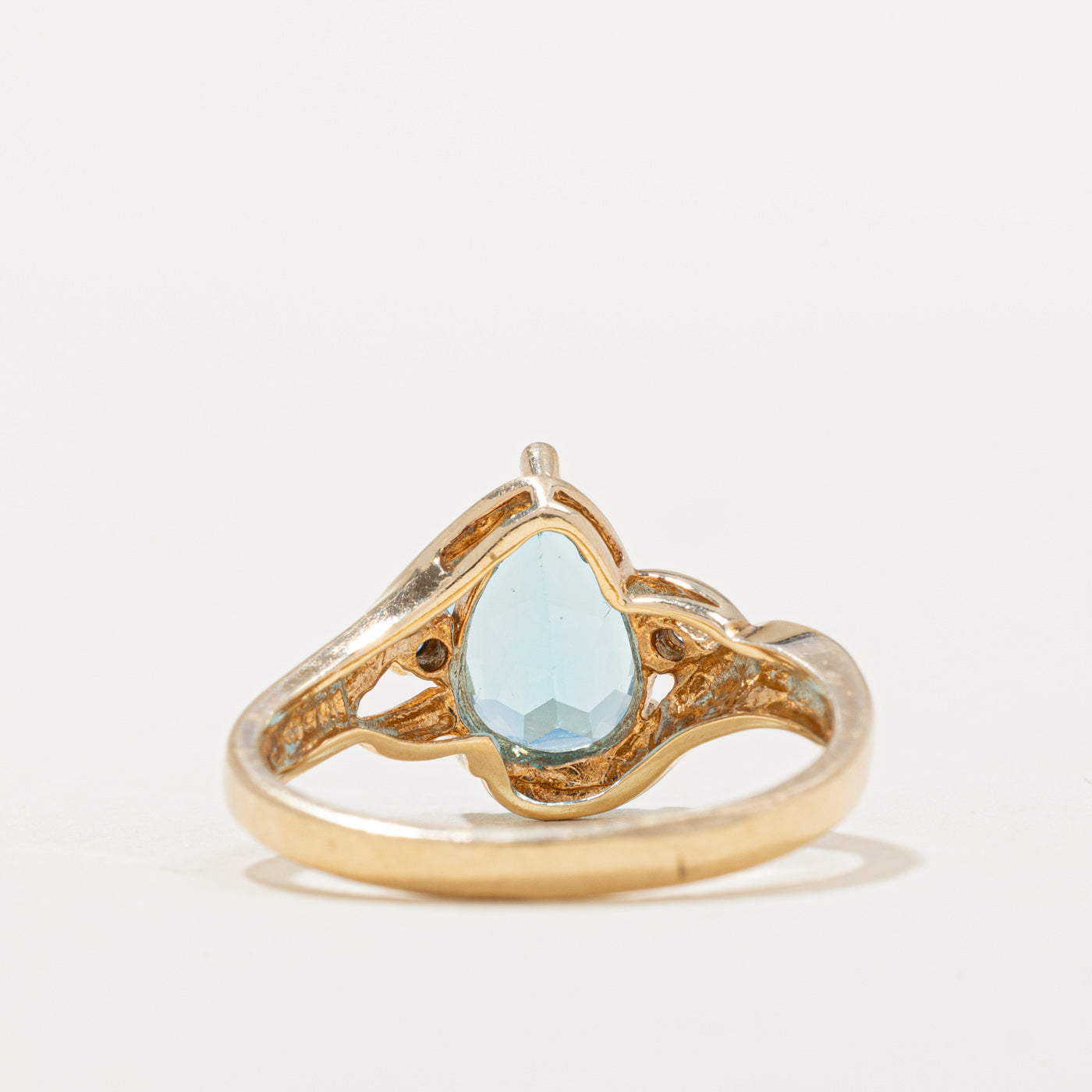 Blue Topaz & Diamond Cocktail Ring | 2.20ct, 0.02ctw | SZ 6.75 |