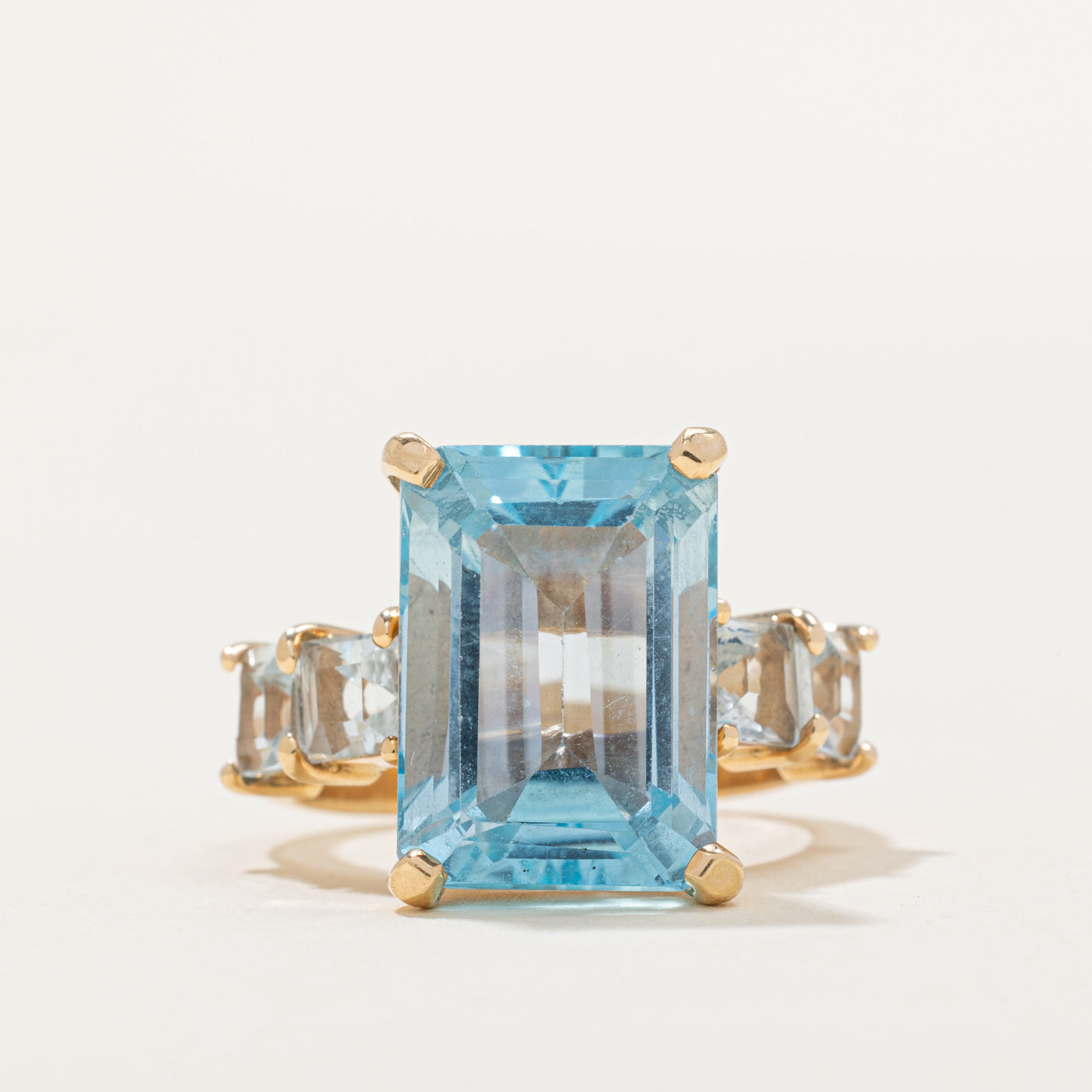 Blue Topaz Cocktail Ring | 12.00ctw | SZ 5.25 |