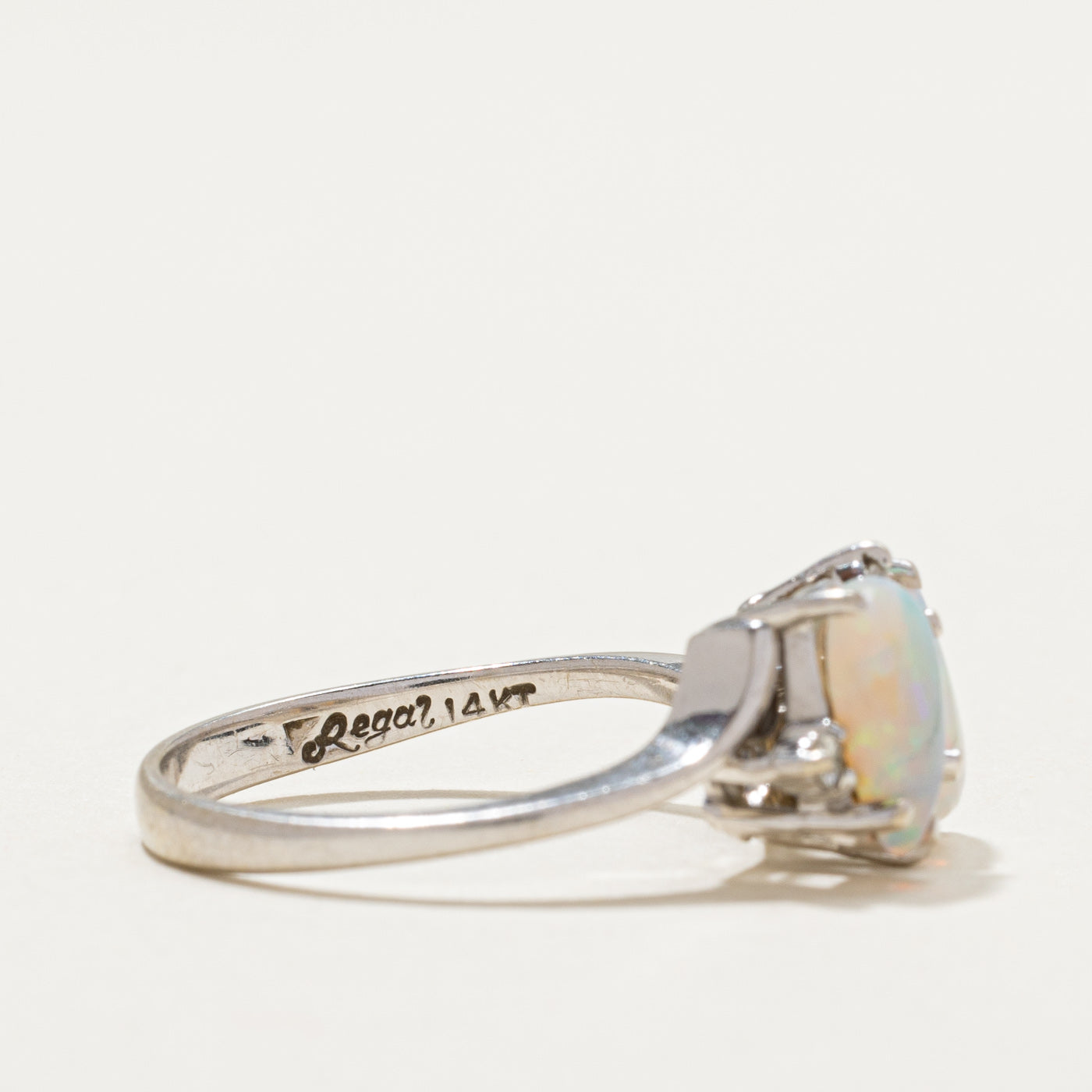 Toi et Moi Pear Opal & Diamond Ring | 0.80ctw, 0.08ctw | SZ 7 |