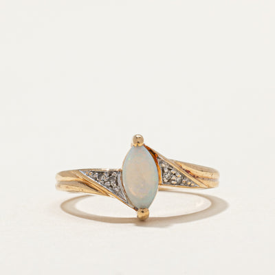 Marquise Opal & Diamond Ring | 0.30ct, 0.02ctw | SZ 5.75 |