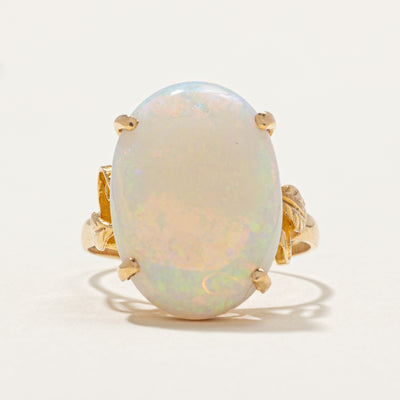 Oval Opal Cocktail Ring | 6.60ct | SZ 8 |