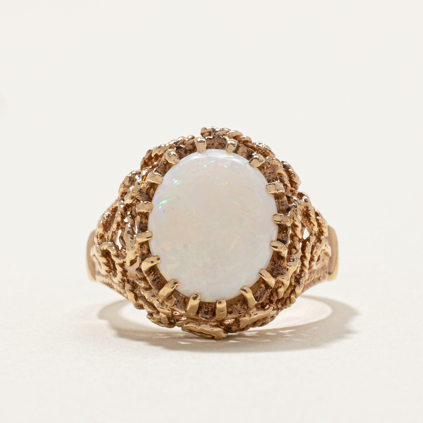 Opal Textured Cocktail Ring | 3.50ct | SZ 7 |