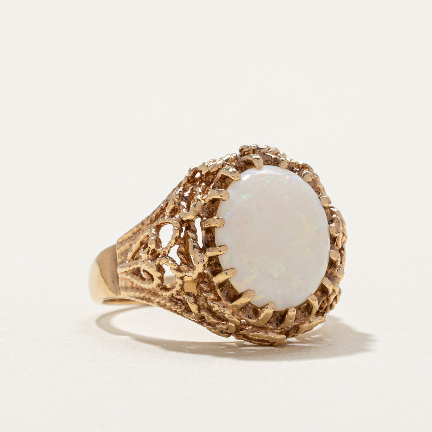 Opal Textured Cocktail Ring | 3.50ct | SZ 7 |