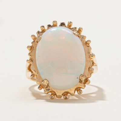 Oval Opal Cocktail Ring | 4.80ct | SZ 4.75 |
