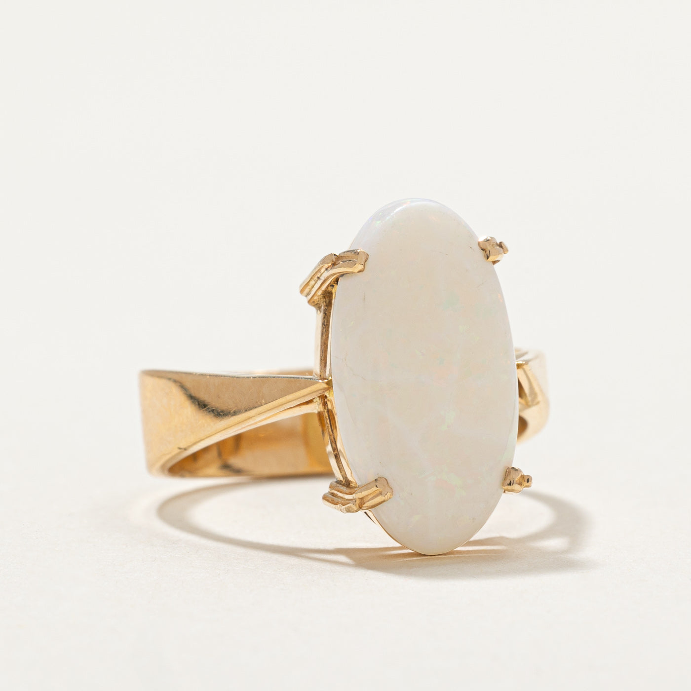 14k Opal Reverse Tapered Ring | 2.80ct | SZ 6.75 |