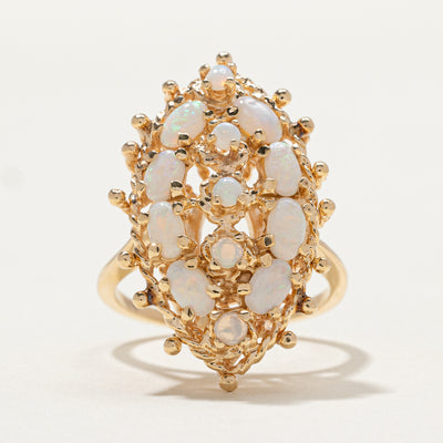 Opal Cluster Navette Ring | 1.30ctw | SZ 8.5 |