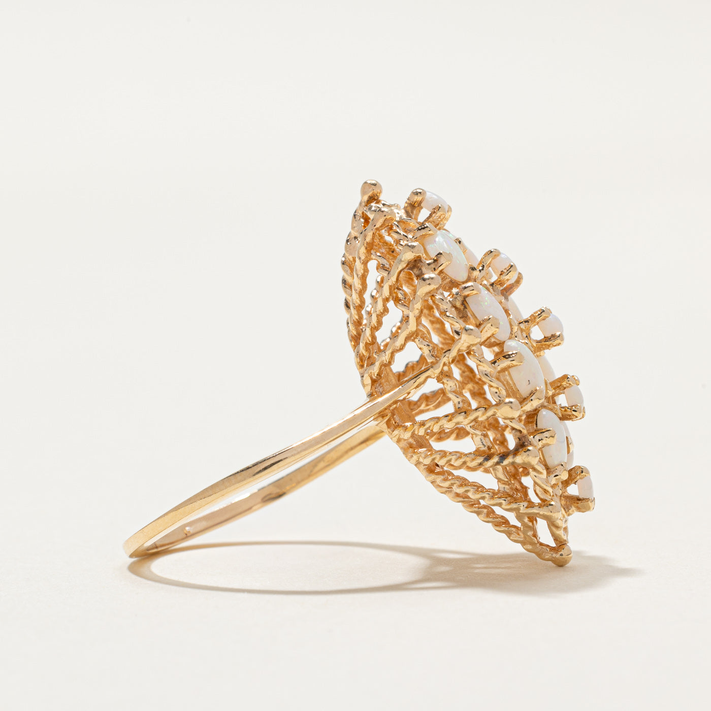 Opal Cluster Navette Ring | 1.30ctw | SZ 8.5 |