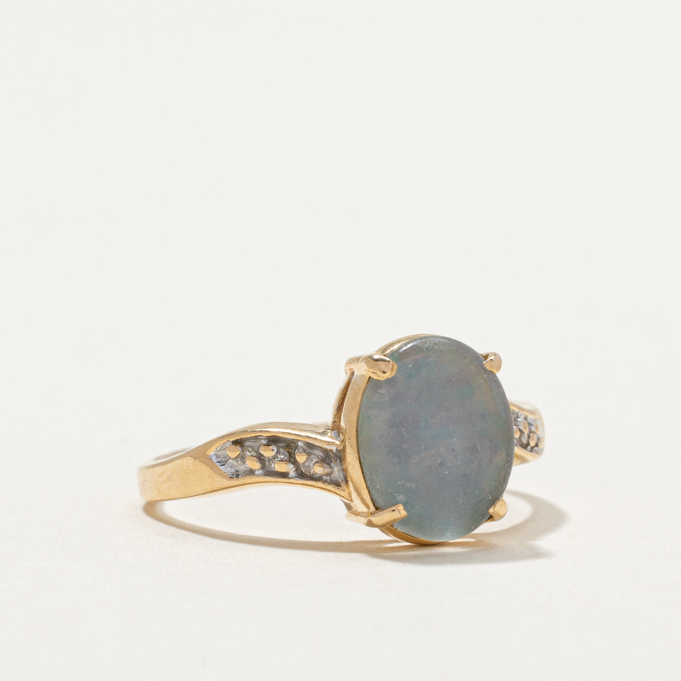 Opal & Diamond Bypass Ring | 1.50ct, 0.03ctw | SZ 8 |