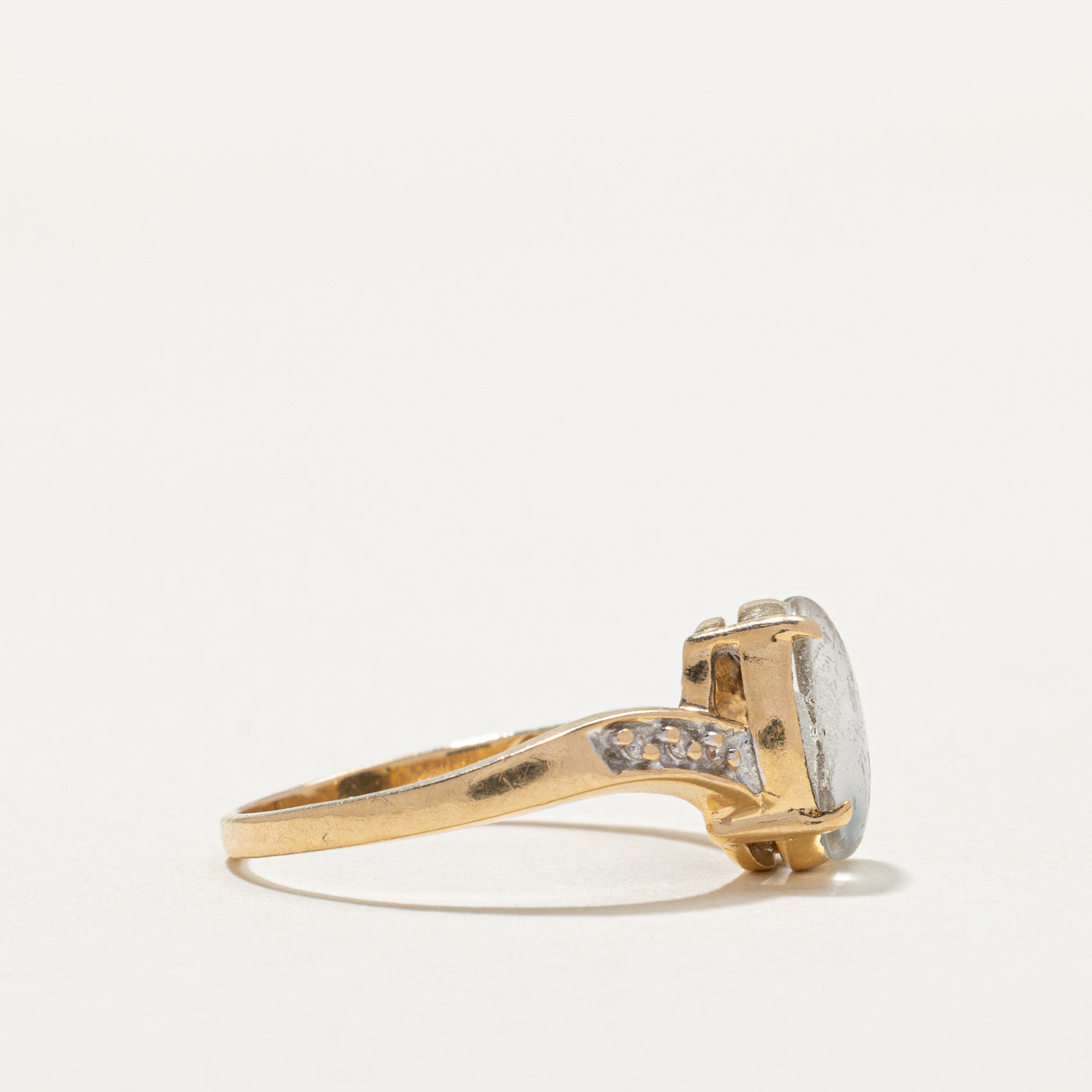 Opal & Diamond Bypass Ring | 1.50ct, 0.03ctw | SZ 8 |
