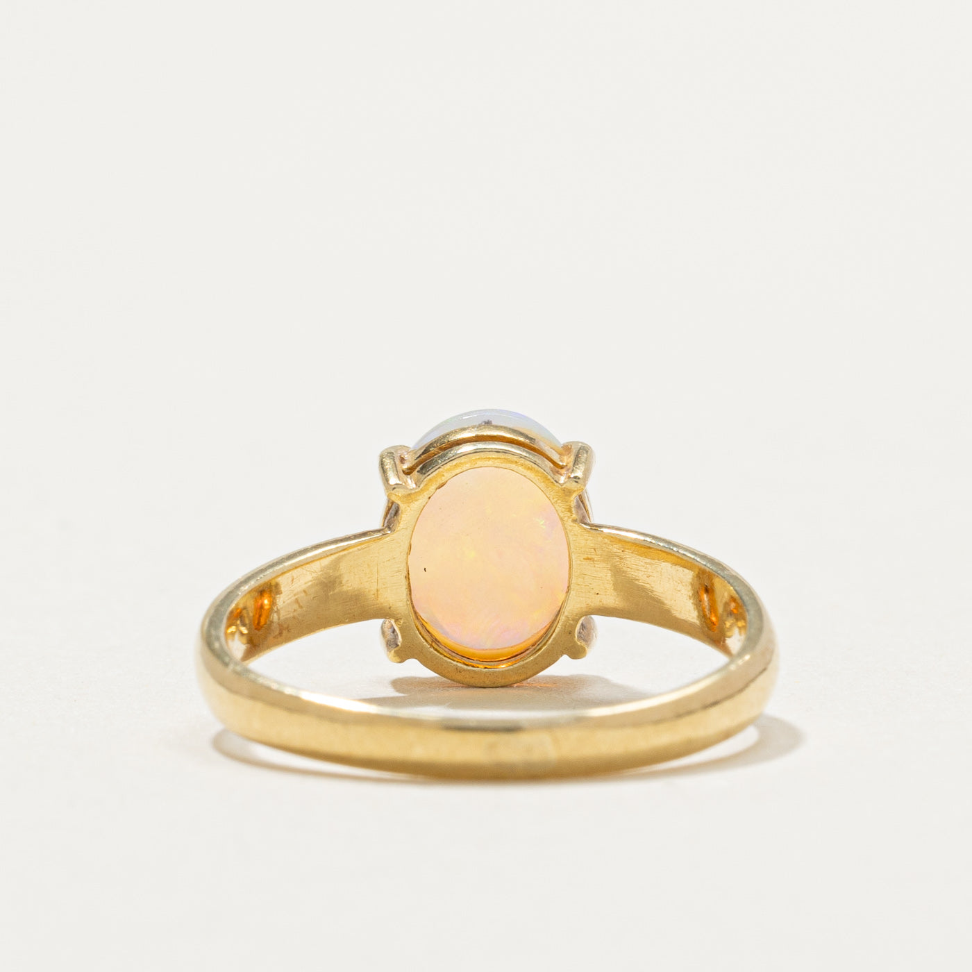14k Oval Opal Ring | 0.82ct | SZ 5 |