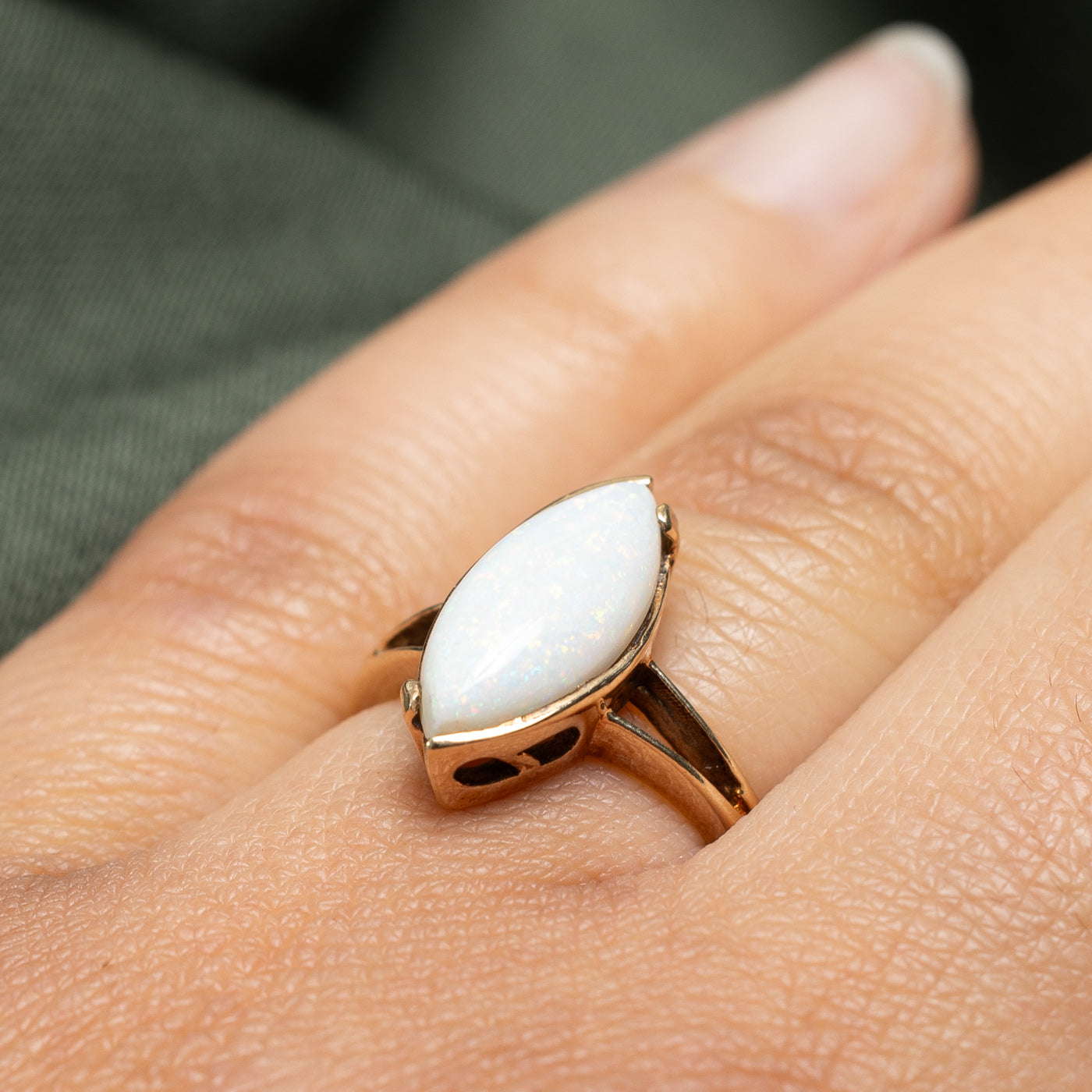 Marquise Opal Tapered Ring | 1.50ct | SZ 6.25 |