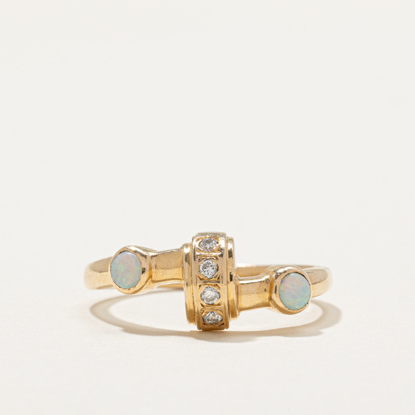 Opal & Diamond Abstract Ring | 0.24ctw, 0.10ctw | SZ 9.25 |