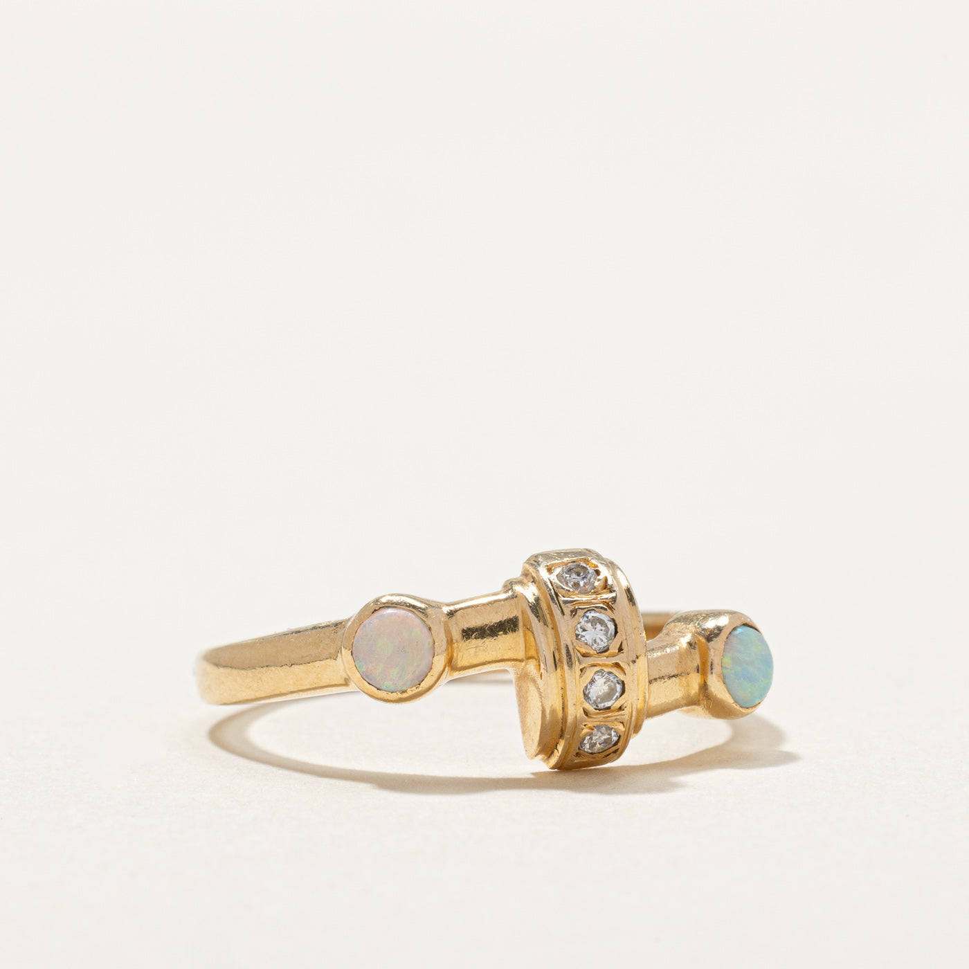 Opal & Diamond Abstract Ring | 0.24ctw, 0.10ctw | SZ 9.25 |