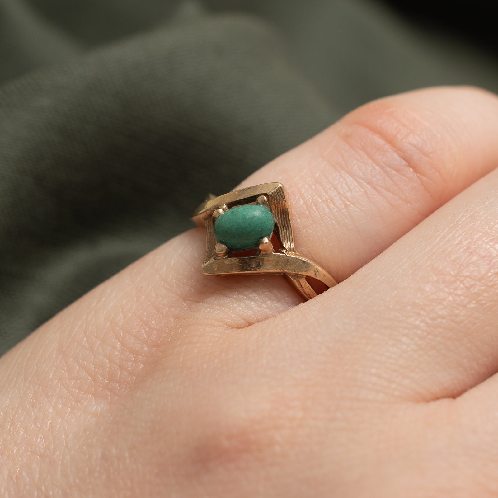 Amazonite Twisted Ring | 0.50ct | SZ 3.75 |