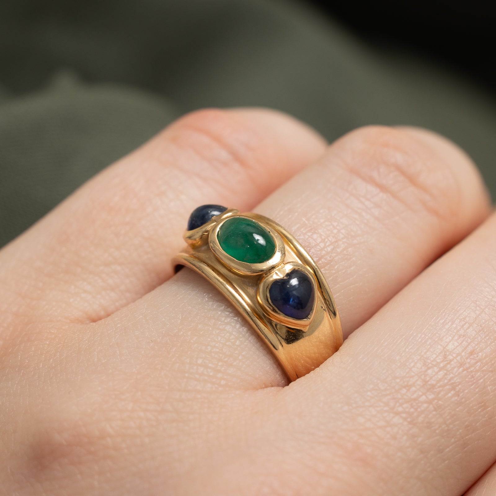 Emerald & Sapphire Ring | 0.75ct, 1.20ctw | SZ 7.5 |