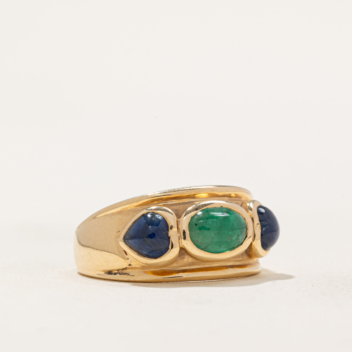 Emerald & Sapphire Ring | 0.75ct, 1.20ctw | SZ 7.5 |
