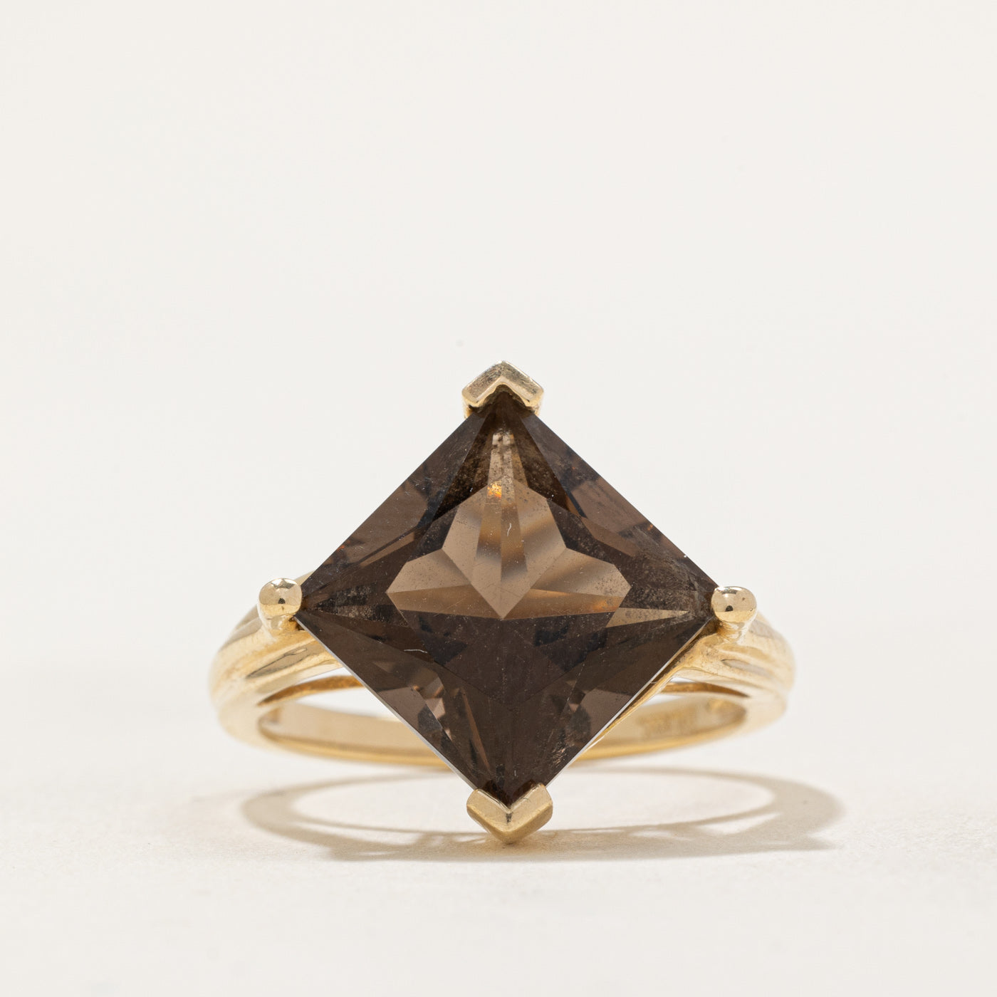 Smoky Quartz Cocktail Ring | 5.65ct | SZ 7.25 |