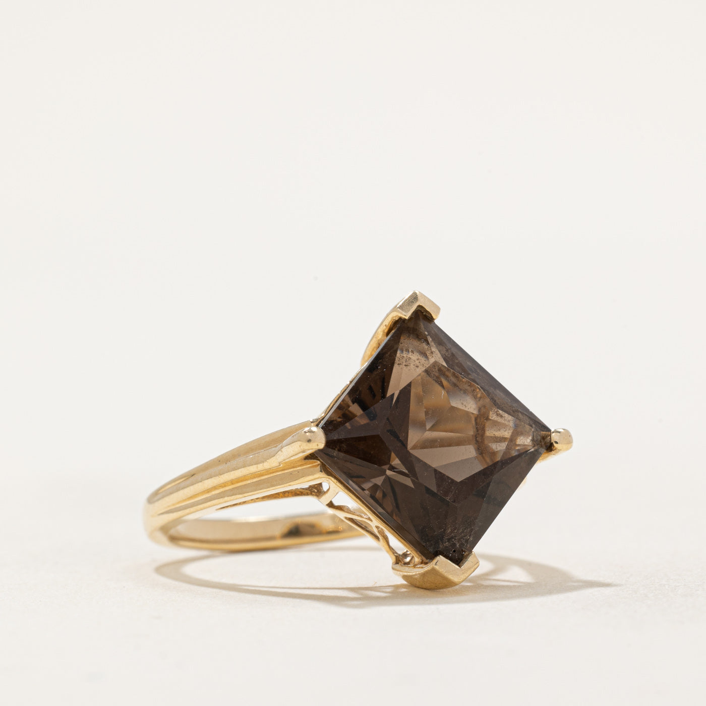 Smoky Quartz Cocktail Ring | 5.65ct | SZ 7.25 |