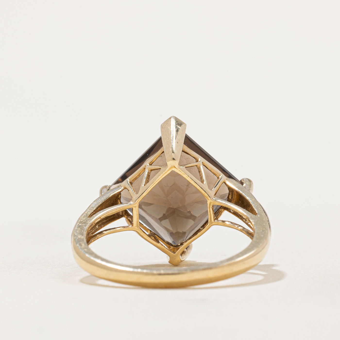 Smoky Quartz Cocktail Ring | 5.65ct | SZ 7.25 |