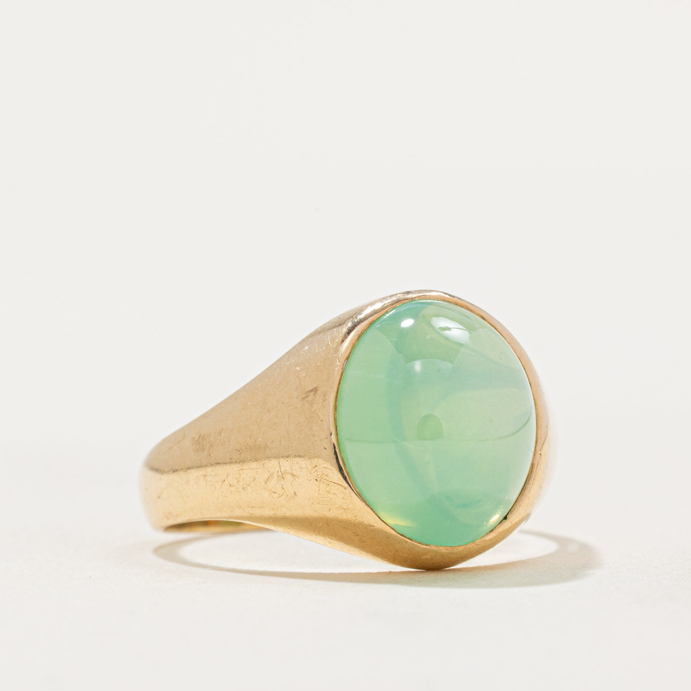 Synthetic Mint Green Star Sapphire Ring | 6.90ct | SZ 8.75 |