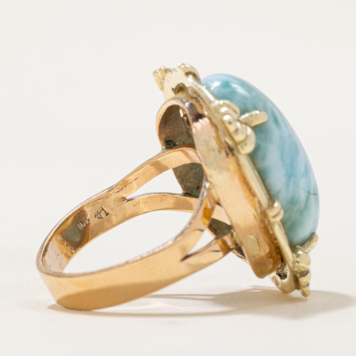 Larimar Cocktail Ring | 22.00ct | SZ 10.25 |