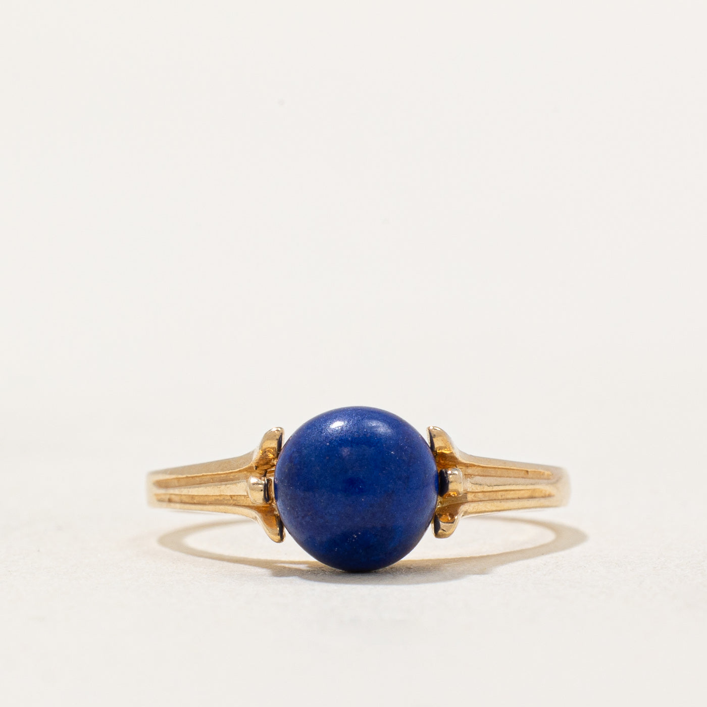 Bague sphérique en lapis-lazuli | 1,60 ct | Taille 3,75 | 