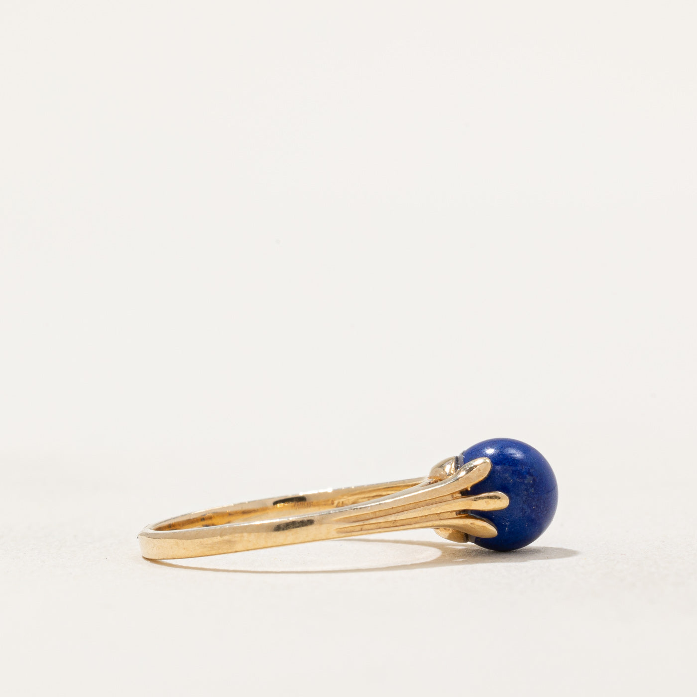 Bague sphérique en lapis-lazuli | 1,60 ct | Taille 3,75 | 