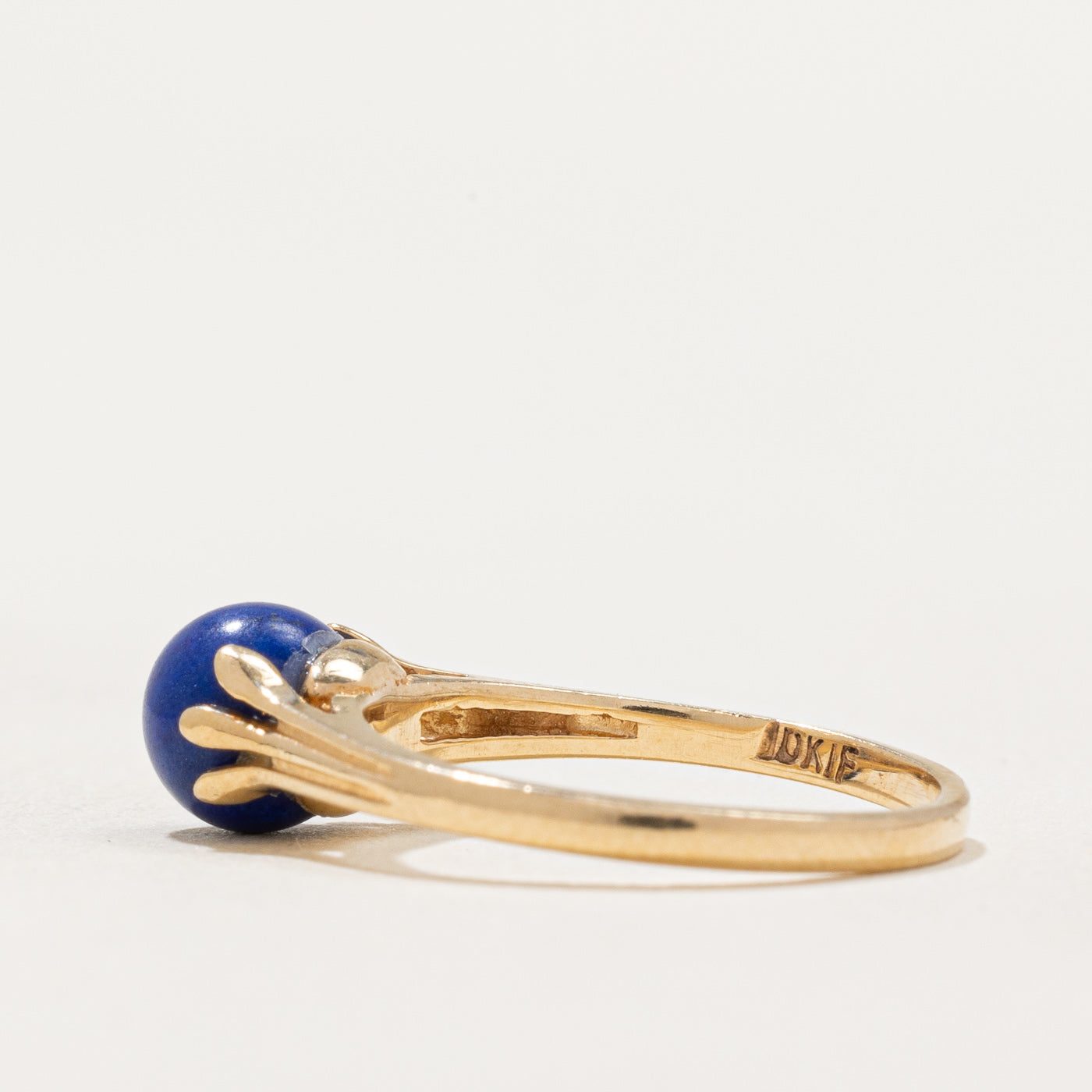 Bague sphérique en lapis-lazuli | 1,60 ct | Taille 3,75 | 