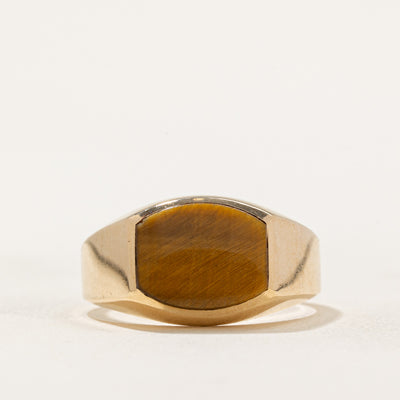 Tiger's Eye Signet Ring | 1.40ct | SZ 11 |