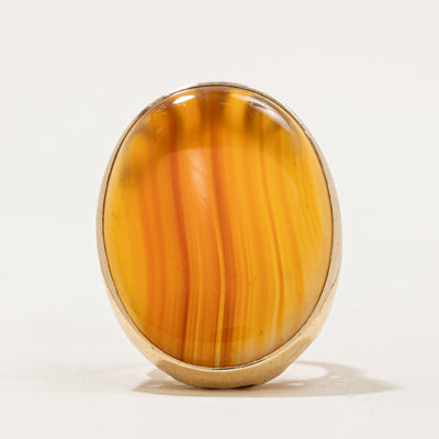 Carnelian Agate Cocktail Ring | 22.00ct | SZ 6 |