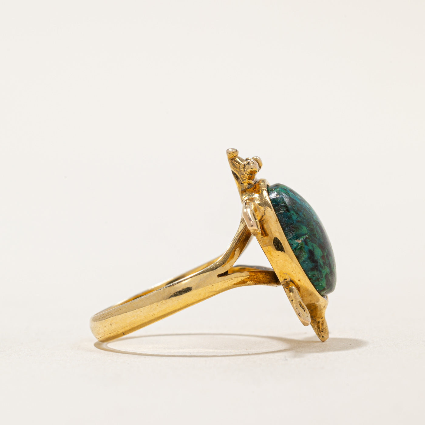 Chrysocolla Turtle Ring | 3.50ct | SZ 7.5 |