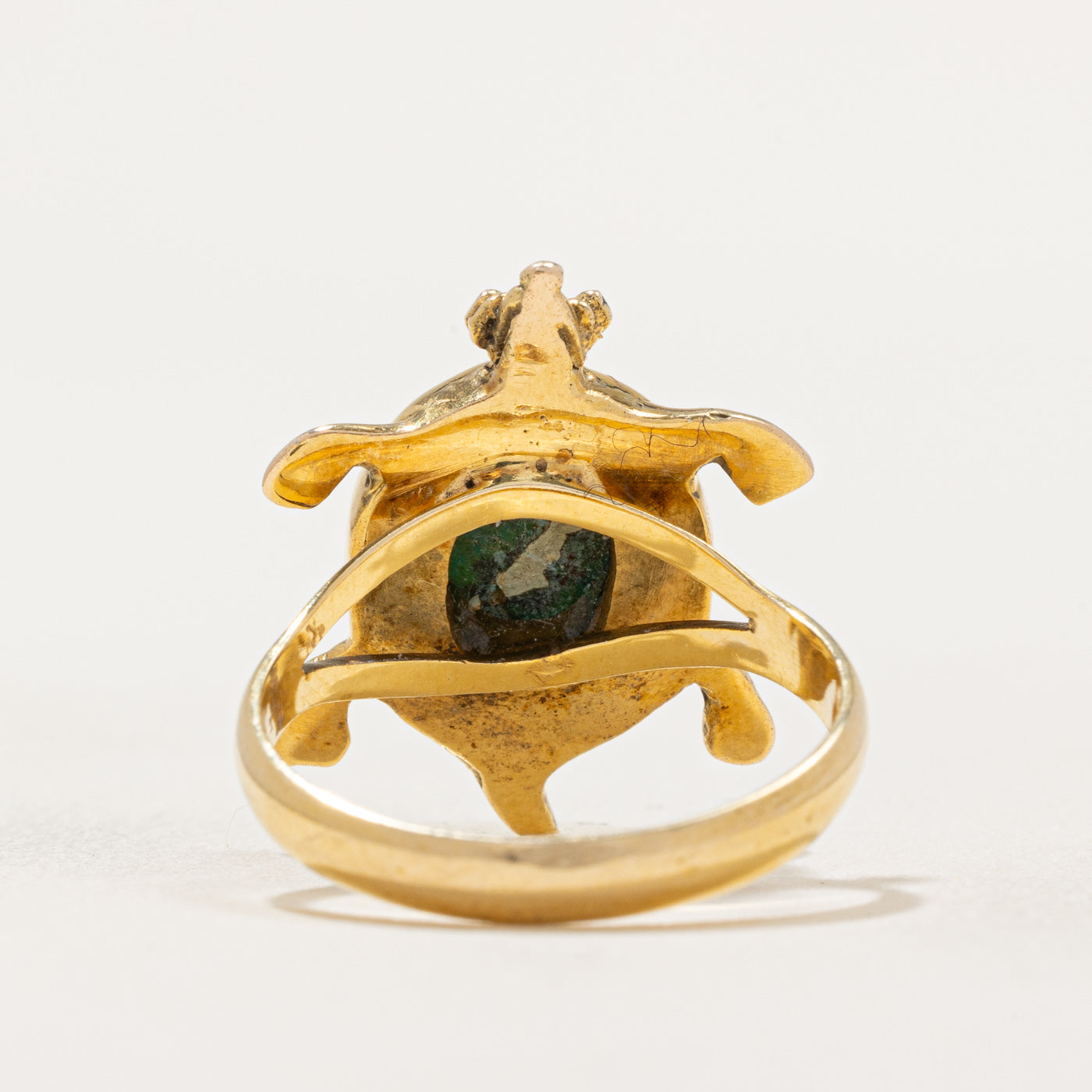 Chrysocolla Turtle Ring | 3.50ct | SZ 7.5 |