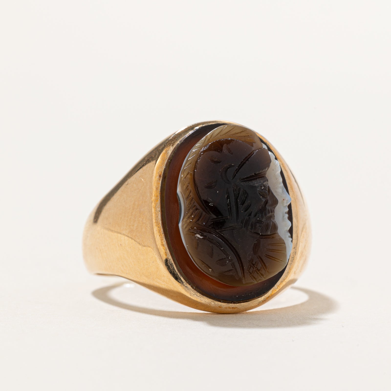 'Birks' Double Intaglio Onyx Cocktail Ring | 11.00ct | SZ 11
