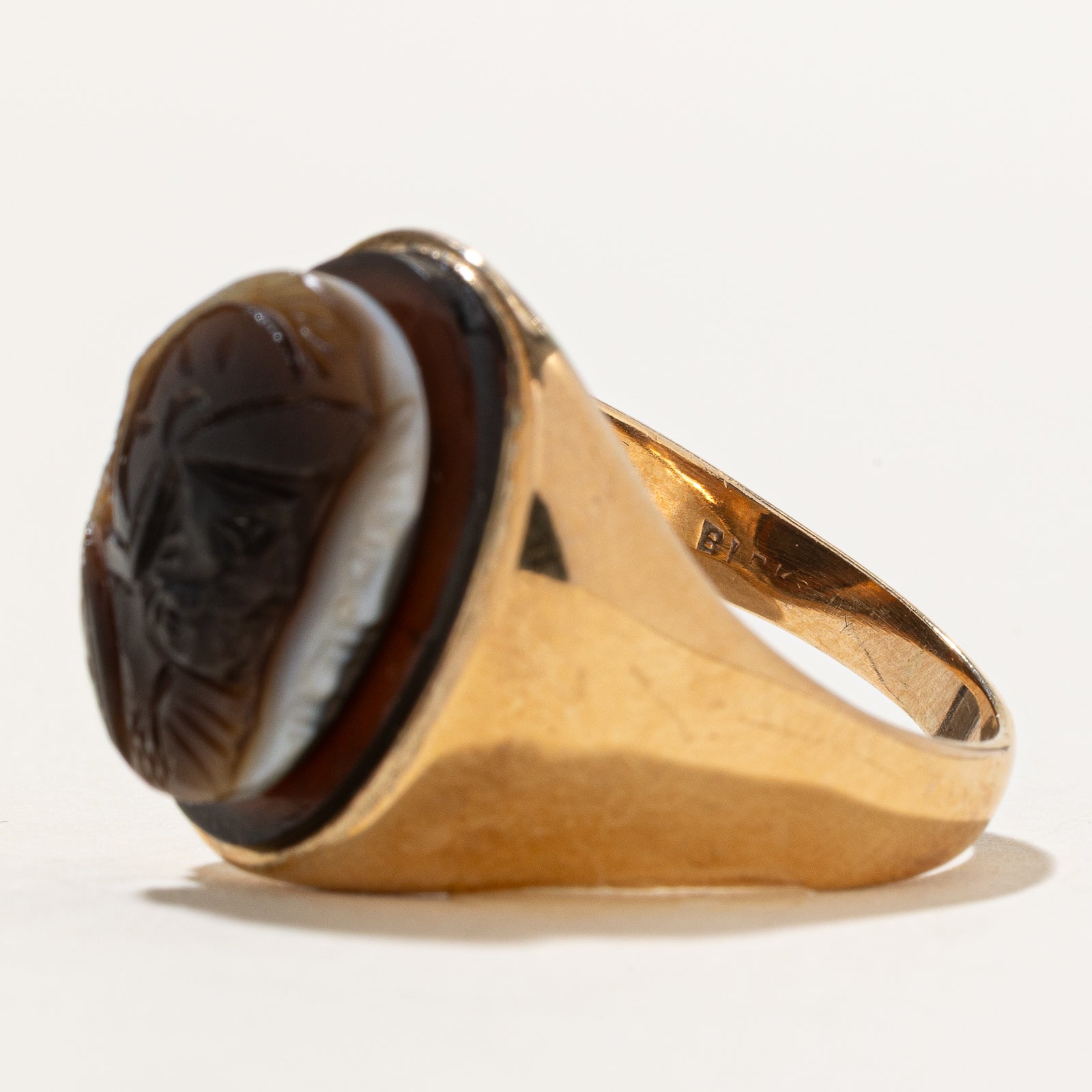 'Birks' Double Intaglio Onyx Cocktail Ring | 11.00ct | SZ 11