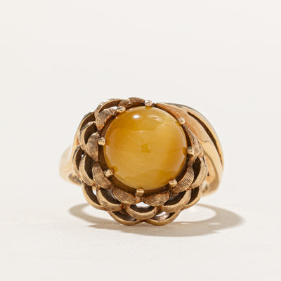 Cat's Eye Quartz Cocktail Ring | 3.50ct | SZ 7.25