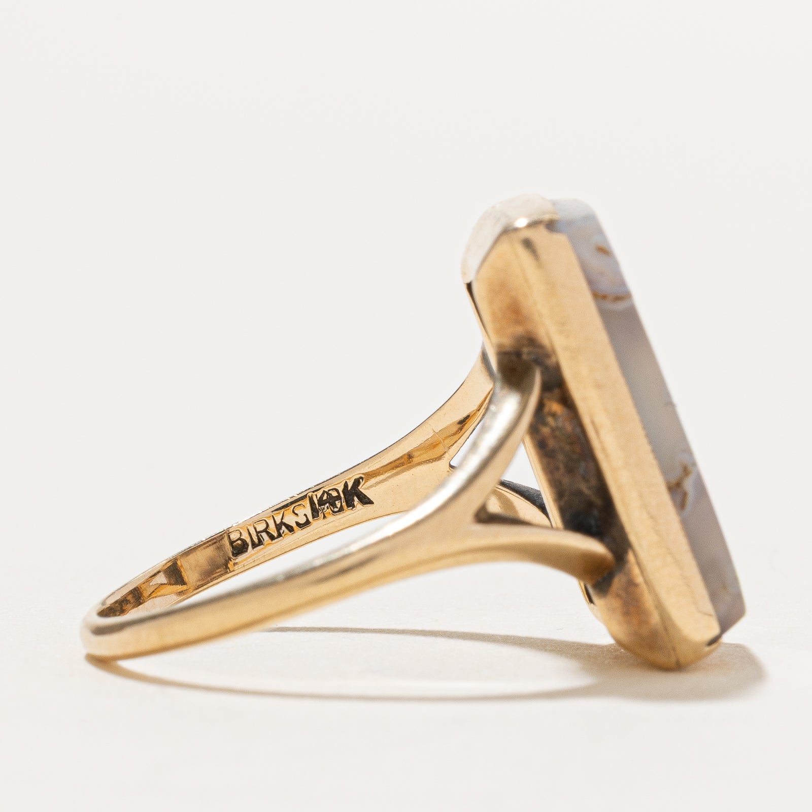 'Birks' Agate Cocktail Ring | 6.00ct | SZ 6.25