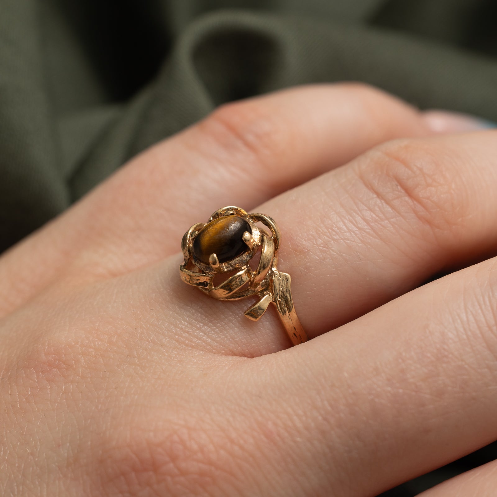 Tigers Eye Textured Ring | 0.71ct | SZ 6.5