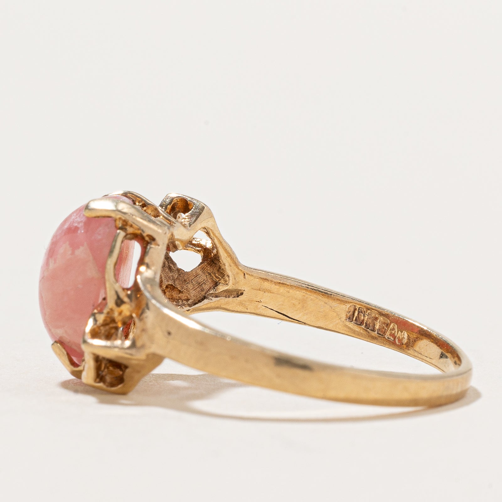 Rhodochrosite Textured Ring | 2.45ct | SZ 5.25