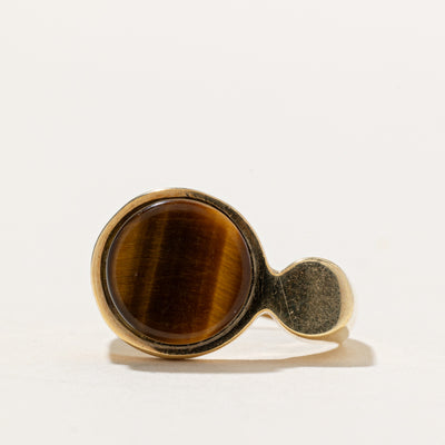 Bezel Set Tiger's Eye Ring | 3.00ct | SZ 4.5