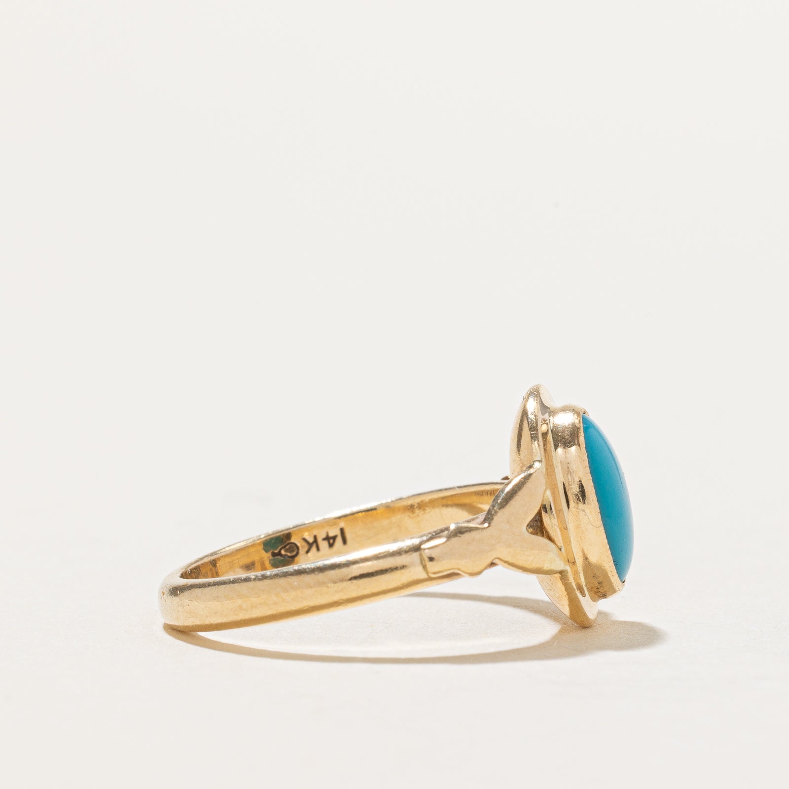 Turquoise Bezel Set Ring | 0.75ct | SZ 4.75