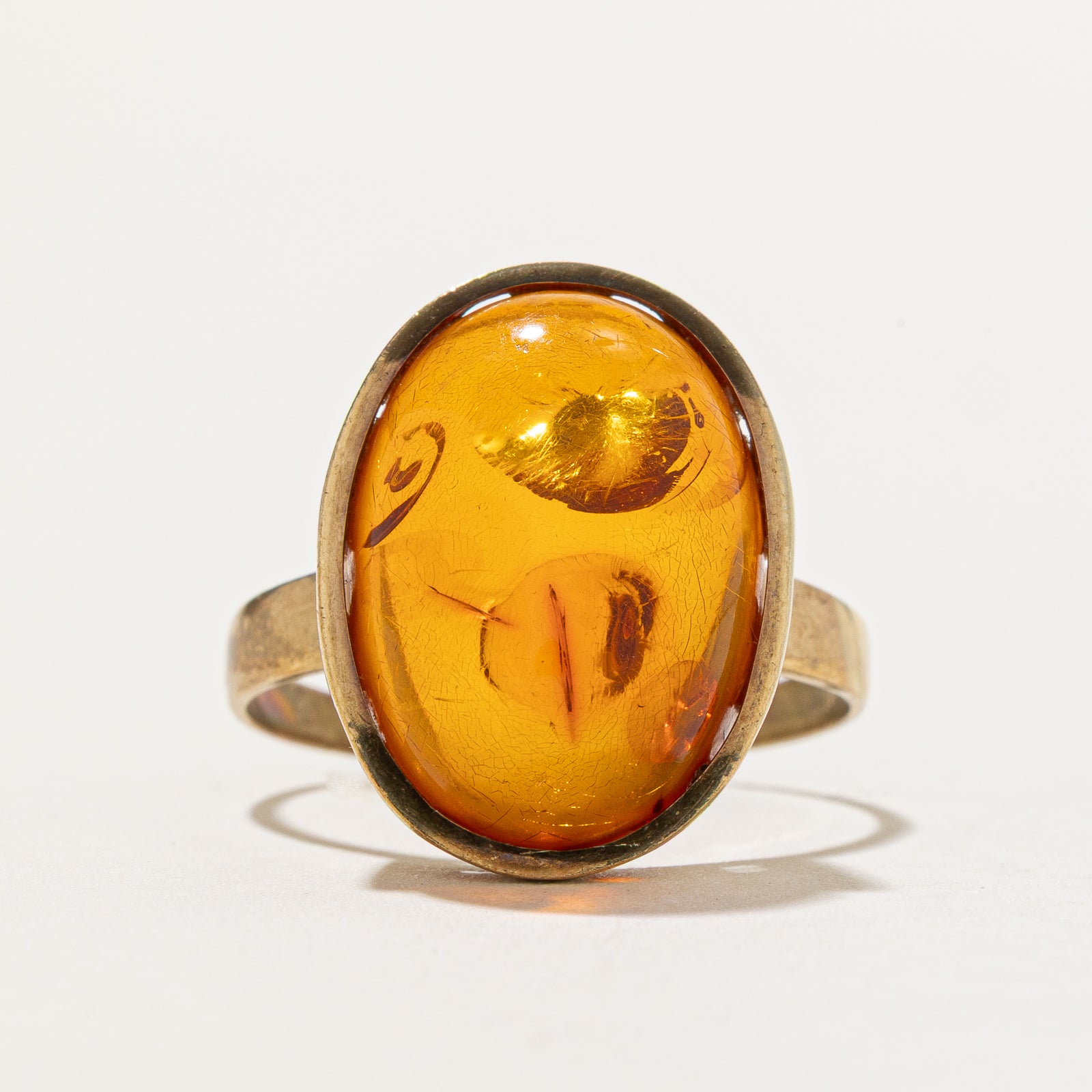 Bague cocktail en ambre | 5,00 ct | Taille 9,75