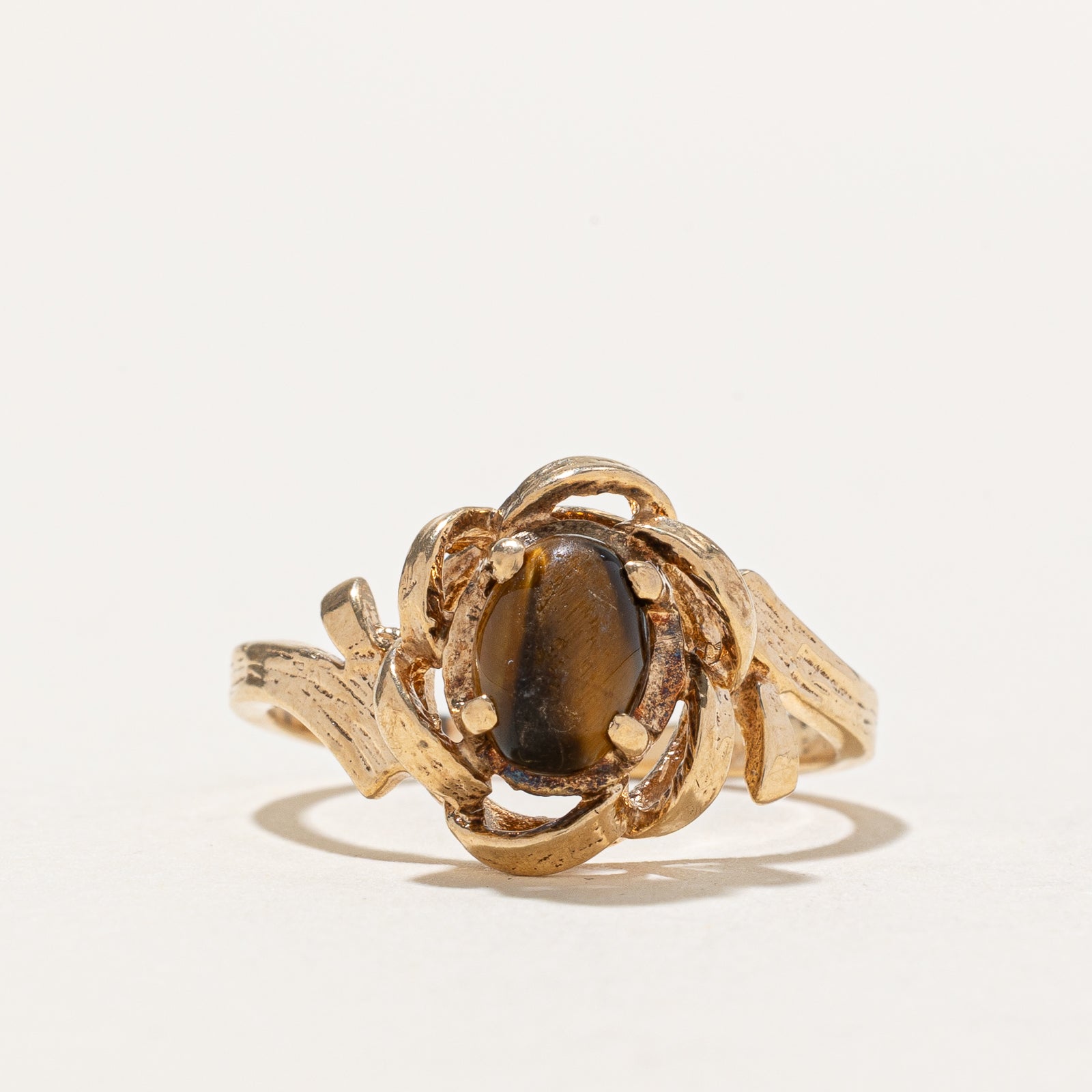 Tigers Eye Textured Ring | 0.71ct | SZ 6.5