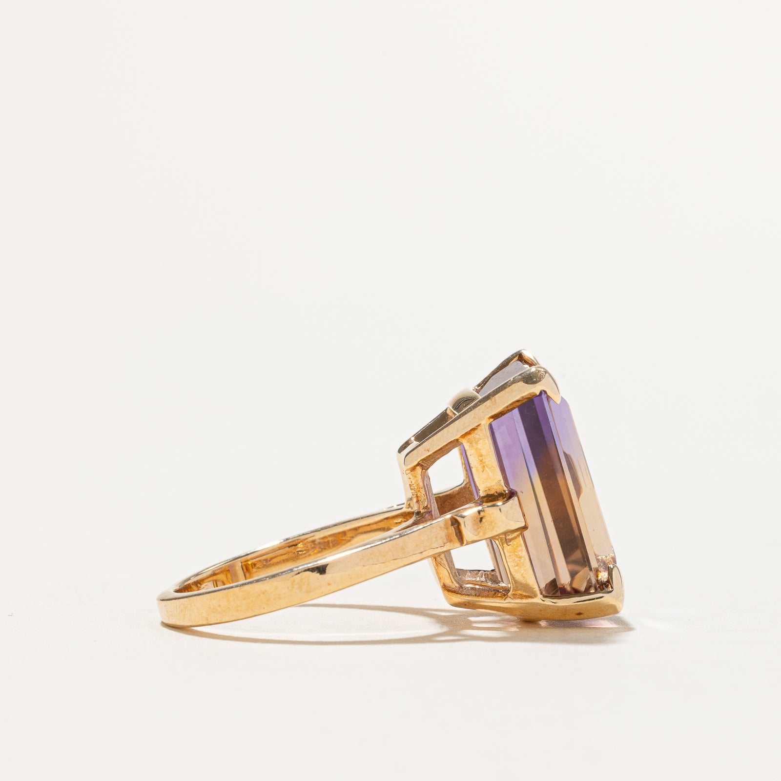 Bague cocktail solitaire en amétrine | 11,00 ct | Taille 6,5