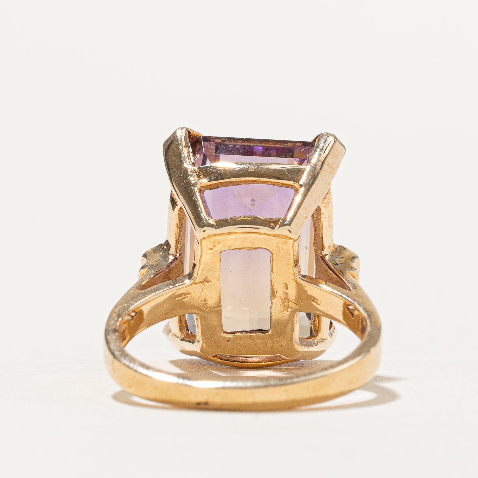 Bague cocktail solitaire en amétrine | 11,00 ct | Taille 6,5