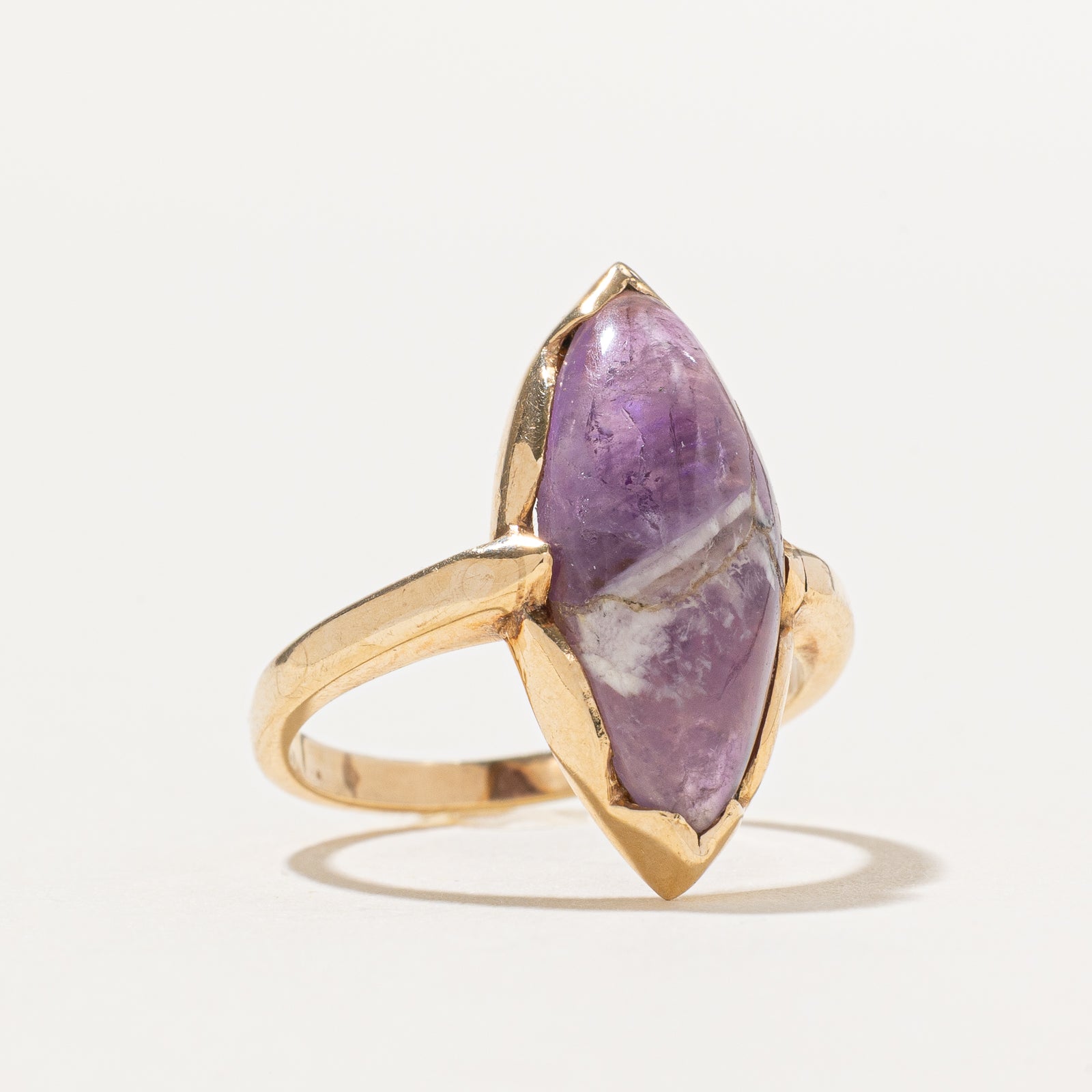 Amethyst Navette Ring | 3.70ct | SZ 5.75