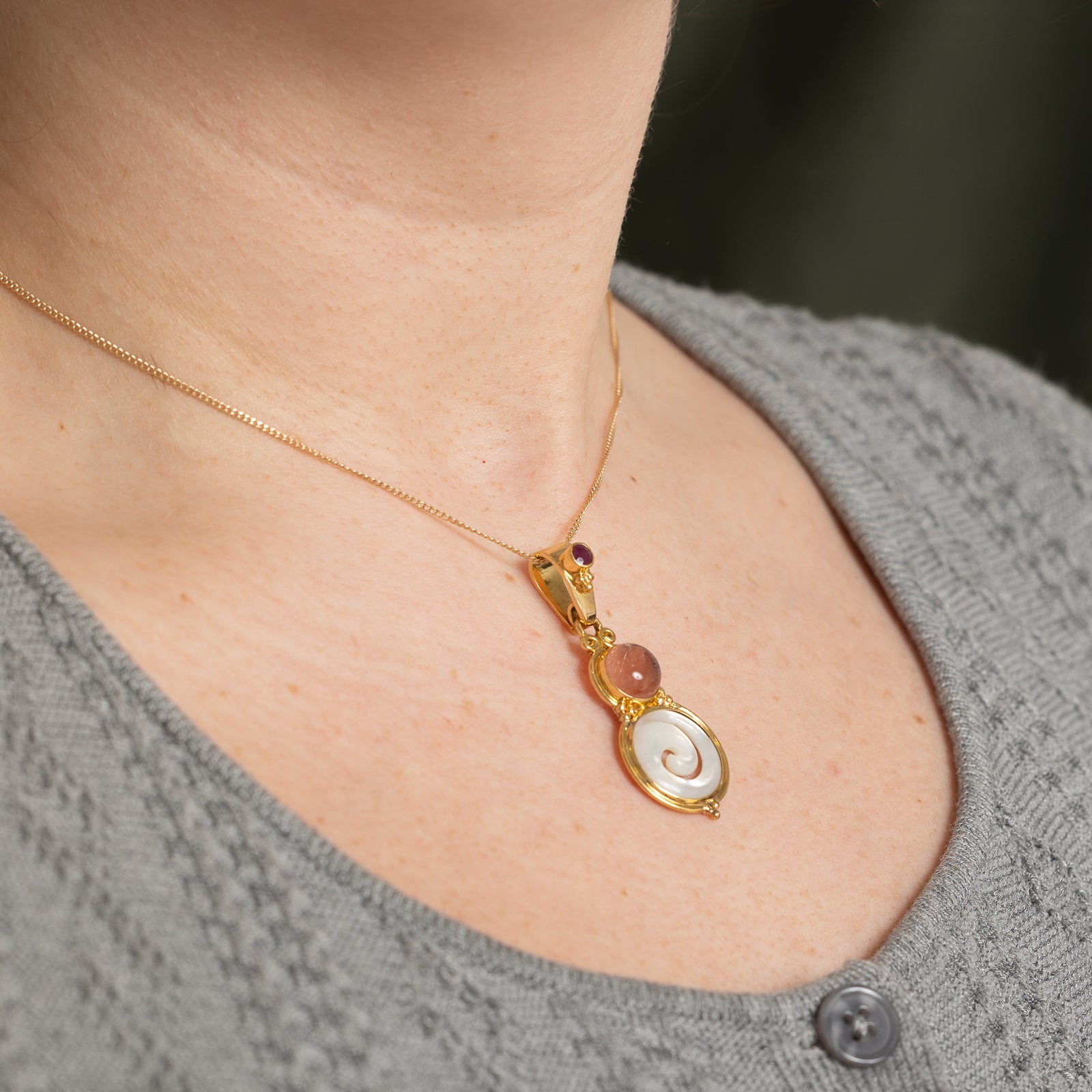 Multi Gemstone Drop Pendant | 3.00ctw