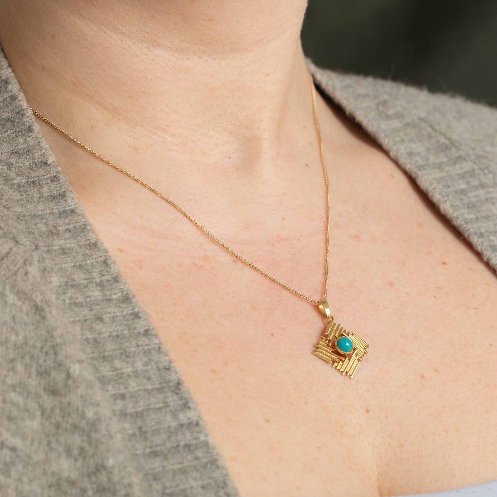Turquoise Abstract Pendant | 0.70ct